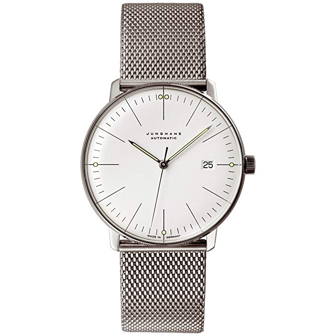 Junghans Men's 'Max Bill' Automatic Stainless Steel Dress Watch, Color:Silver-Toned (Model: 027/4002.44)