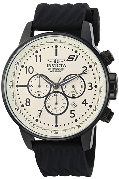 Invicta Men's 'S1 Rally' Quartz Stainless Steel and Silicone Casual Watch, Color:Black (Model: 23813)