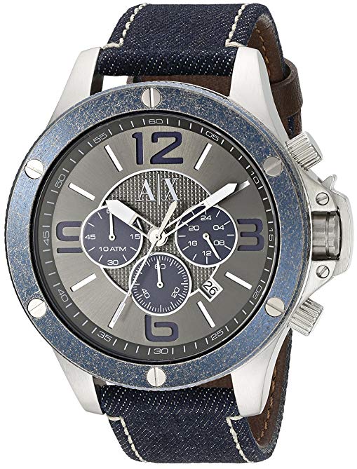 Armani Exchange Men's AX1517 Black Leather Watch