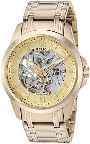 Relic Men's 'Cameron' Quartz Stainless Steel Casual Watch, Color:Gold-Toned (Model: ZR12567)