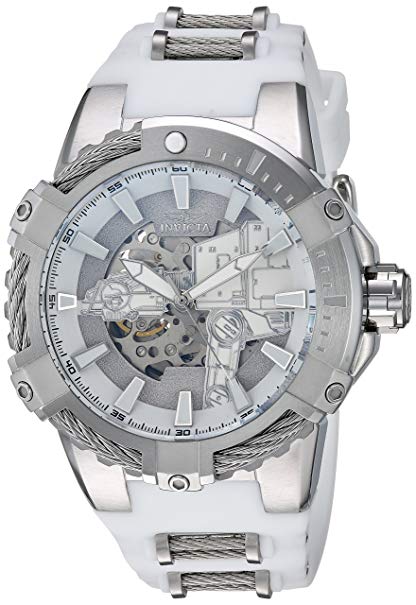Invicta Men's 'Star Wars' Automatic Stainless Steel and Silicone Watch, Color:White (Model: 26222)