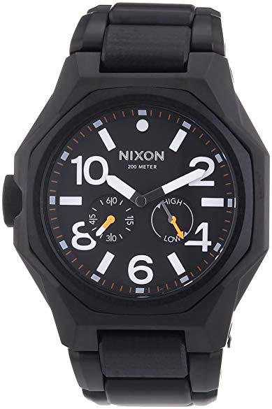 Nixon The Tangent Matte Black / Surplus Black Dial Black Ion-plated Watch A397001