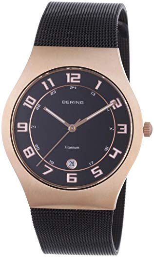 BERING Time 11937-262 Titanium Collection Watch with Mesh Band and scratch resistant sapphire crystal. Designed in Denmark.