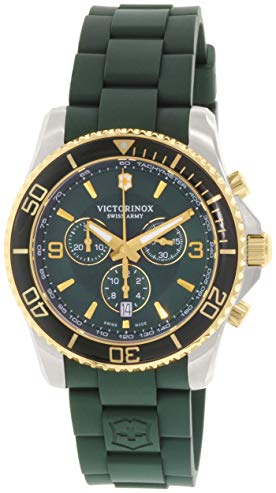 Victorinox Swiss Army Men's Victorinox 241694 Green Silicone Swiss Quartz Watch
