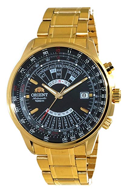 Orient Sports Automatic Multi-Year Calendar Gold Watch EU07001B