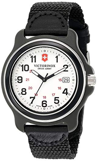 Victorinox Men's 249086 Original XL Analog Display Swiss Quartz Black Watch