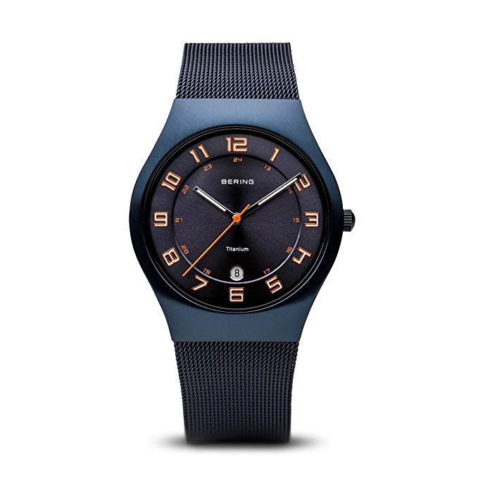 BERING Time 11937-393 Classic Collection Watch with Mesh Band and scratch resistant sapphire crystal. Designed in Denmark.