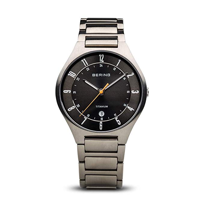 BERING Time 11739-772 Mens Titanium Collection Watch with Titanium Band and scratch resistant sapphire crystal. Designed in Denmark.
