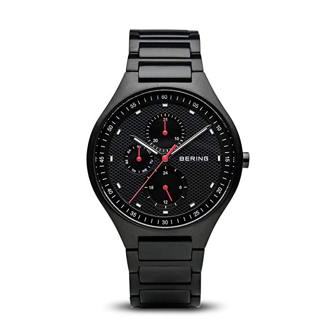 BERING Time 11741-772 Mens Titanium Collection Watch with Titanium Band and scratch resistant sapphire crystal. Designed in Denmark.