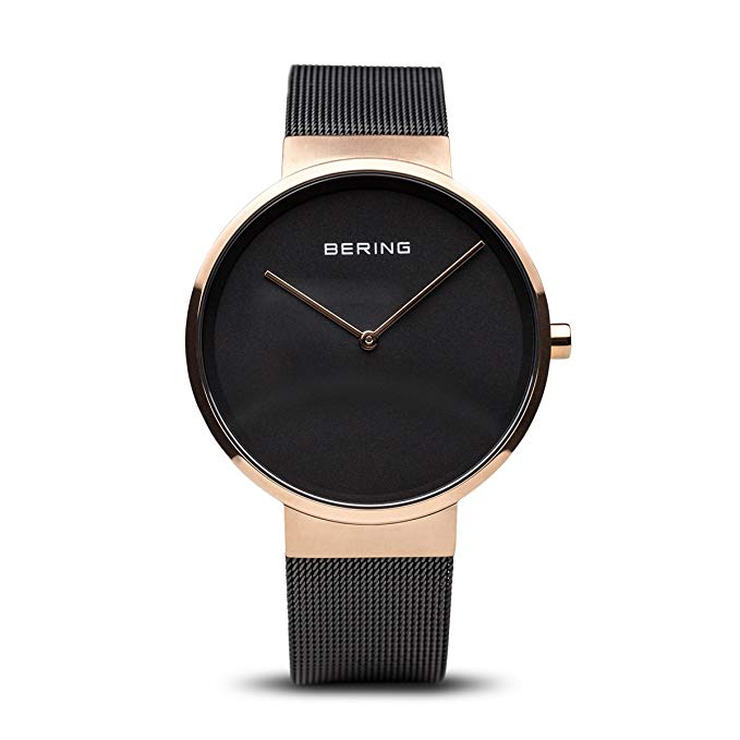 BERING Time 14539-166 Classic Collection Watch with Mesh Band and scratch resistant sapphire crystal. Designed in Denmark.