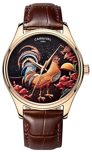 CARNIVAL Men's Animal Cock Analog Display Automatic Mechanical Multi-Color Watch