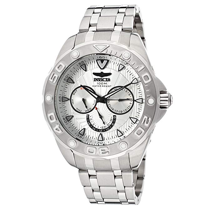 Invicta Men's 12253 Pro Diver Silver Dial Stainless Steel Watch
