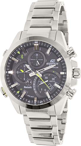 Casio Men's 'Edifice' Quartz Stainless Steel Casual Watch, Color:Silver-Toned (Model: EQB-500D-1ACF)