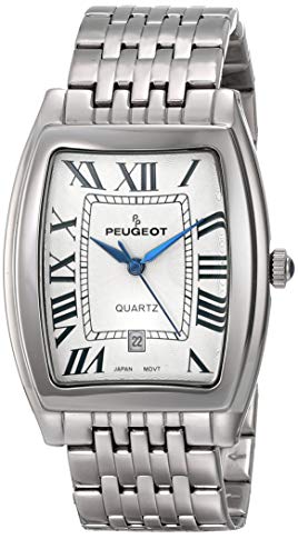 Peugeot Men's 1041S Stainless Steel Watch with Link Bracelet
