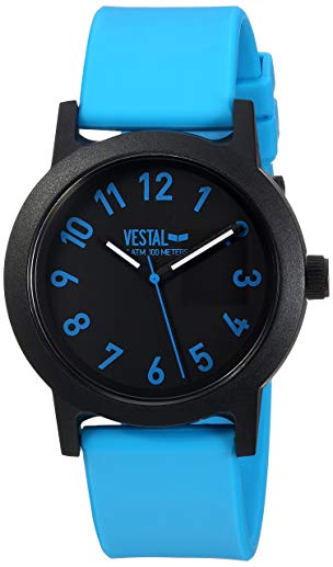 Vestal ' Alpha Bravo 10 ATM' Quartz Plastic Casual Watch, Color:Blue (Model: ALP3P06)