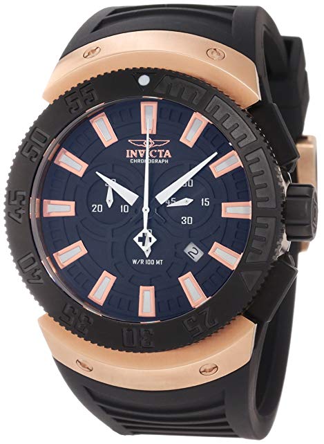 Invicta Men's 0661 Specialty Chronograph Black Dial Black Polyurethane Watch