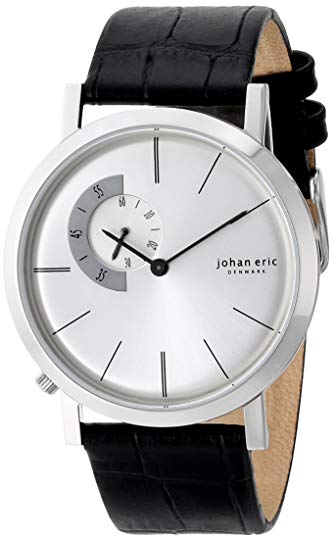 Johan Eric Men's JE1500-04-001 Randers Round Stainless Steel Silver Sunray Dial Watch