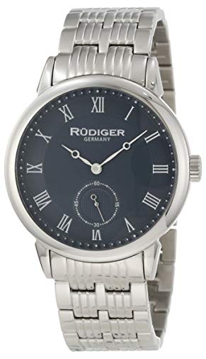 Rudiger Men's R3000-04-011 Leipzig Stainless/Grey Watch