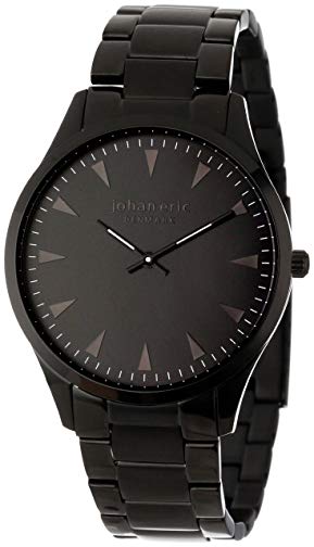 Johan Eric Men's JE9000-13-007B Helsingor Black Ion-Plated Stainless Steel Bracelet Watch