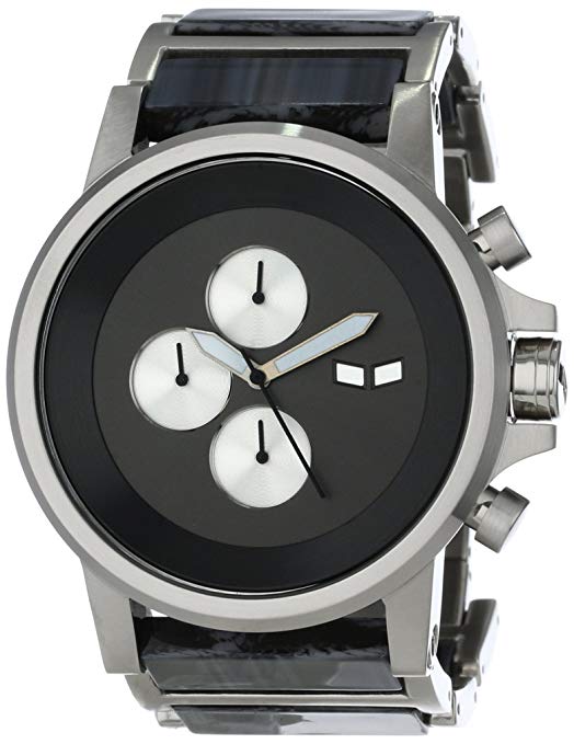 Vestal Men's PLA021 Plexi Acetate Silver Grey Gunmetal Watch