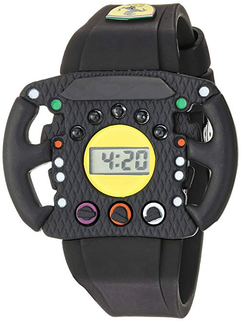 Scuderia Ferrari Quartz Resin and Silicone Casual Watch, Color Black (Model: 0810013)