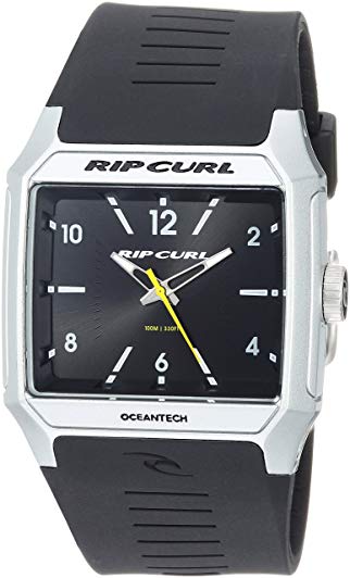 Rip Curl Men's Quartz Plastic and Polyurethane Sport Watch, Color Black (Model: A3038SIL1SZ)