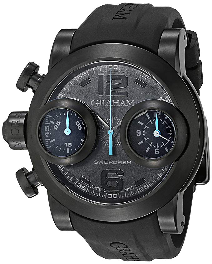 Graham Men's 2SWBB.U36L Swordfish Analog Display Swiss Automatic Black Watch