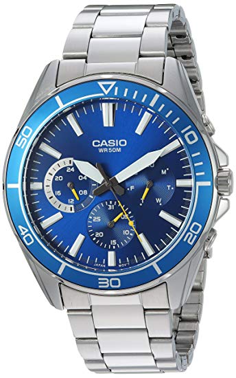 Casio Men's 'Sports' Quartz Stainless Steel Casual Watch, Color:Silver-Toned (Model: MTD-320D-2AVCF)