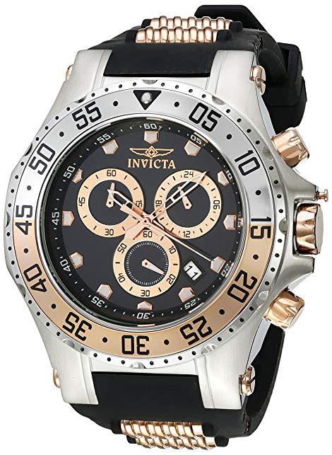 Invicta Men's 'Pro Diver' Quartz Stainless Steel and Polyurethane Casual Watch, Color:Black (Model: 21831)