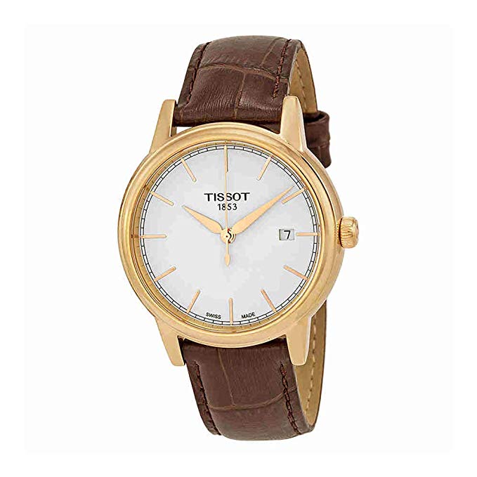 Tissot Carson Rose Gold-Tone Leather Mens Watch