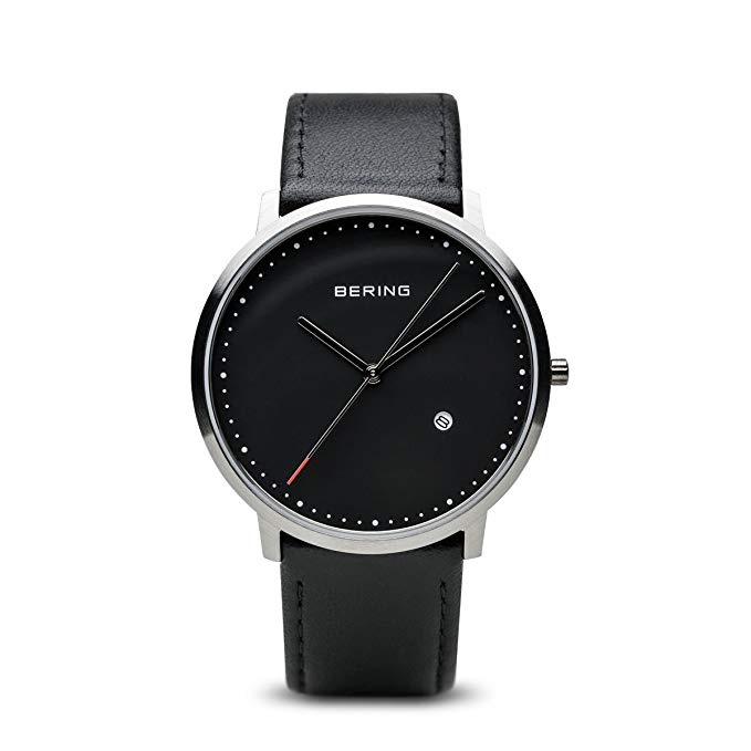 BERING Time 11139-402 Classic Collection Watch with Calfskin Band and scratch resistant sapphire crystal. Designed in Denmark.