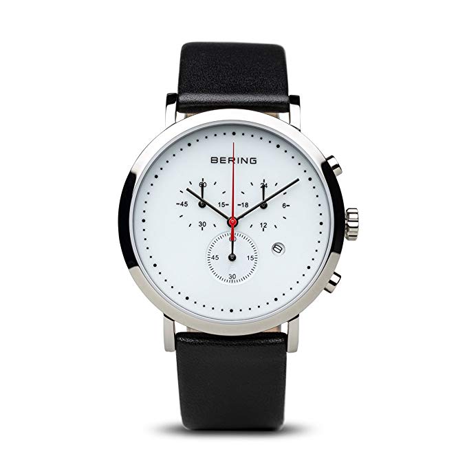 BERING Time 10540-404 Classic Collection Watch with Calfskin Band and scratch resistant sapphire crystal. Designed in Denmark.