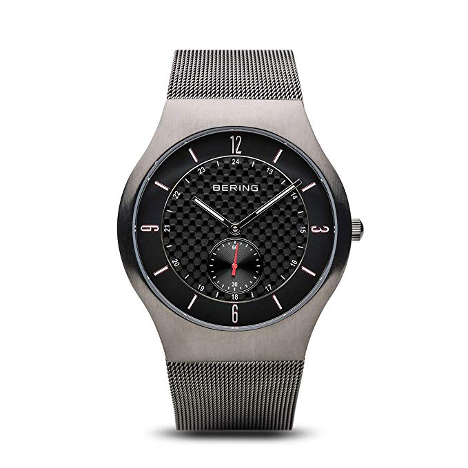 BERING Time 11940-377 Mens Classic Collection Watch with Mesh Band and scratch resistant sapphire crystal. Designed in Denmark.