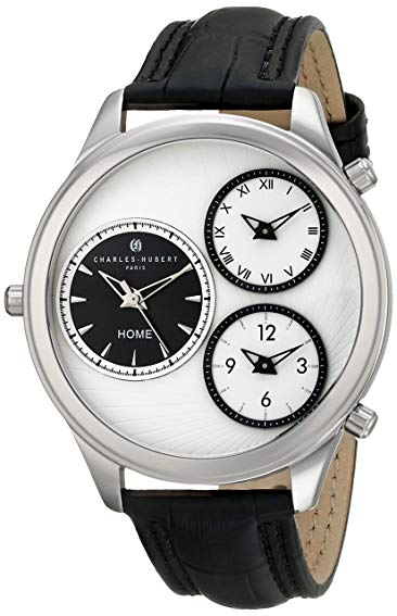 Charles-Hubert, Paris Men's 3968-W Premium Collection Analog Display Japanese Quartz Black Watch