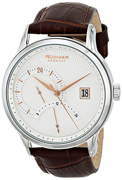 Rudiger Men's R2700-04-001.16 Aachen Analog Display Quartz Brown Watch