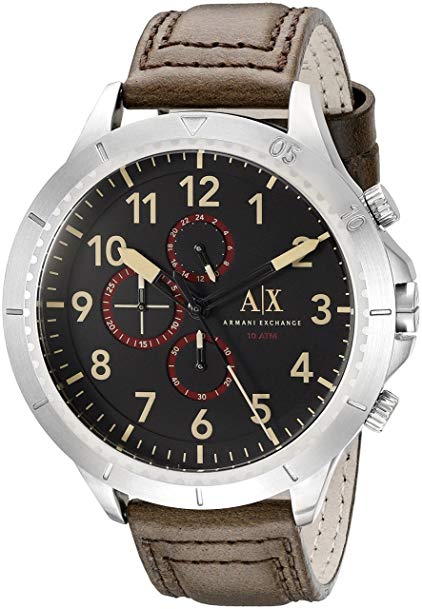 Armani Exchange Men's AX1755 Brown Leather Watch