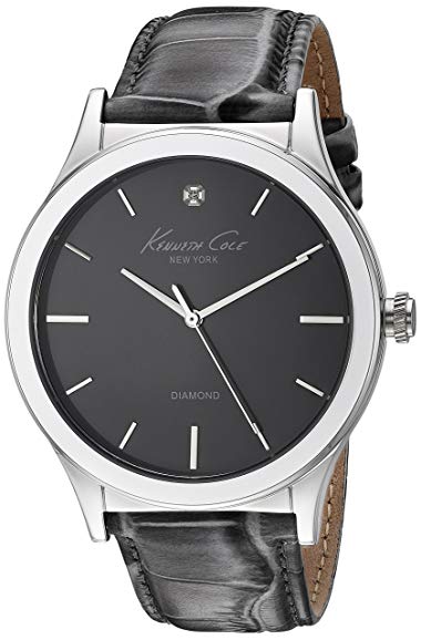 Kenneth Cole New York Men's 10025947 Genuine Diamond Analog Display Japanese Quartz Grey Watch