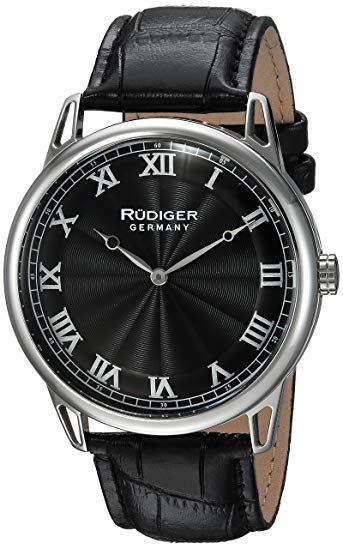 Rudiger Men's R2800-04-007 Ulm Analog Display Quartz Black Watch