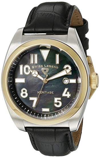 Swiss Legend Men's 20434-01MOP-GB Heritage Black Mother-Of-Pearl Dial Watch