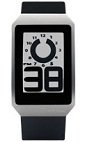 E Ink Digital Hour Clock Watch with Black Polyurethane Band