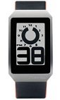 E Ink Digital Hour Clock Watch with Black Leather Band