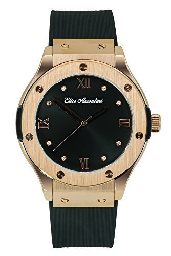 Elico Assoulini Unisex Luxury Wrist Watch with Swarovski Crystals – CL76040 Diamante Japanese Quartz Movement – 47mm Case Size