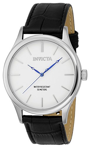 Invicta Men's 'Vintage' Swiss Quartz Stainless Steel and Leather Casual Watch, Color:Black (Model: 23023)