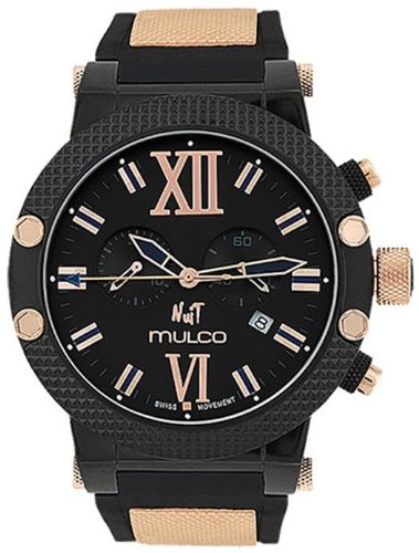 Mulco Nuit Black Dial Black Rubber Unisex Watch MW311010024