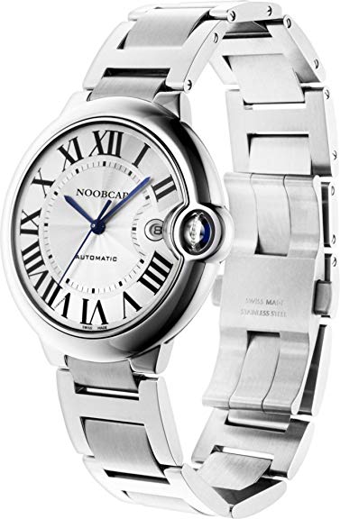 French Bleu Round Luxury Mechanical Automatic Watch Roman numerals Solid stainless steel