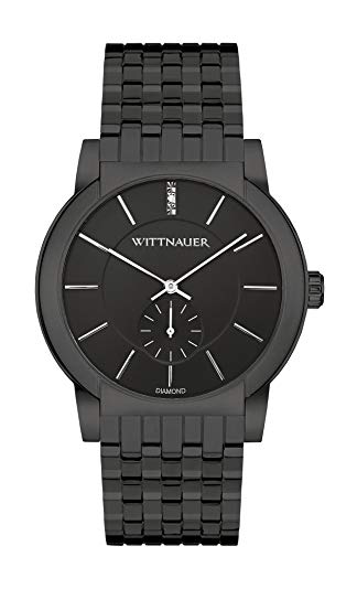 Wittnauer Mens WN3043 22mm Stainless Steel Black Watch Bracelet