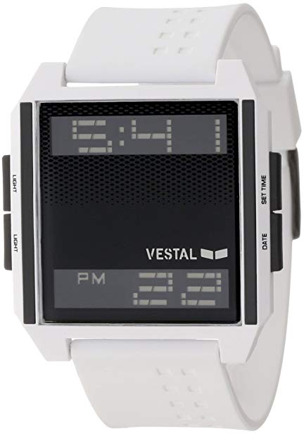 Vestal Men's DIG018 Digichord Ultra Thin White Black Negative Watch