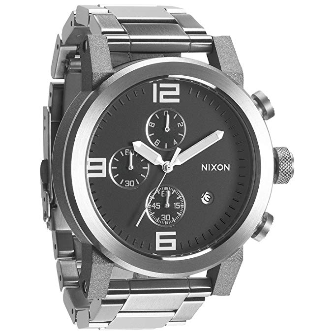 Nixon Men's The Ride Sterling Silver Watch One Size Black