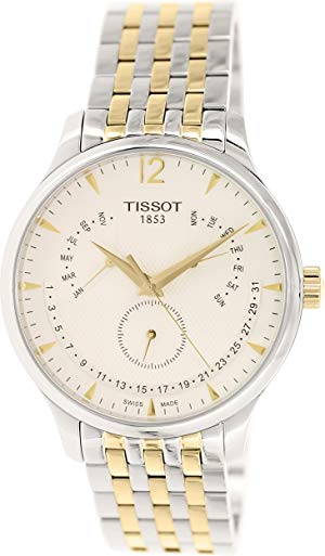 Tissot Tradition Perpetual White Dial Two-tone Mens Watch T0636372203700