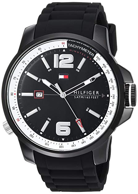 Tommy Hilfiger Men's 1791221 Cool Sport Analog Display Japanese Quartz Black Watch